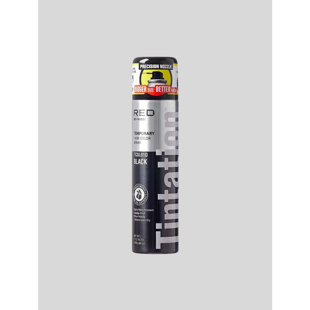KISS TEMPORARY COLOR TINTATION- BLACK LARGE - D' Mayra Beauty Supply 