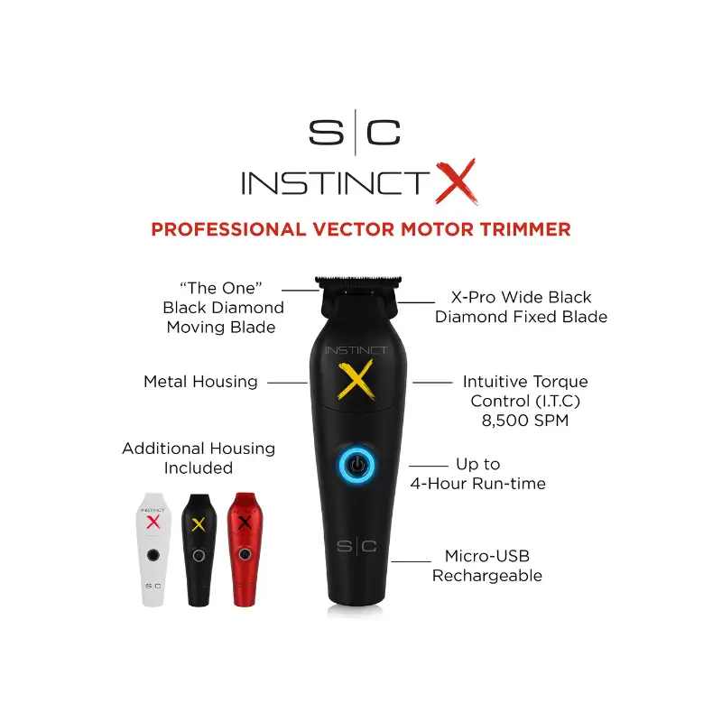 X Metal Trimmer Cordless Hair Trimmer With IN2 Vector Motor #SC411M